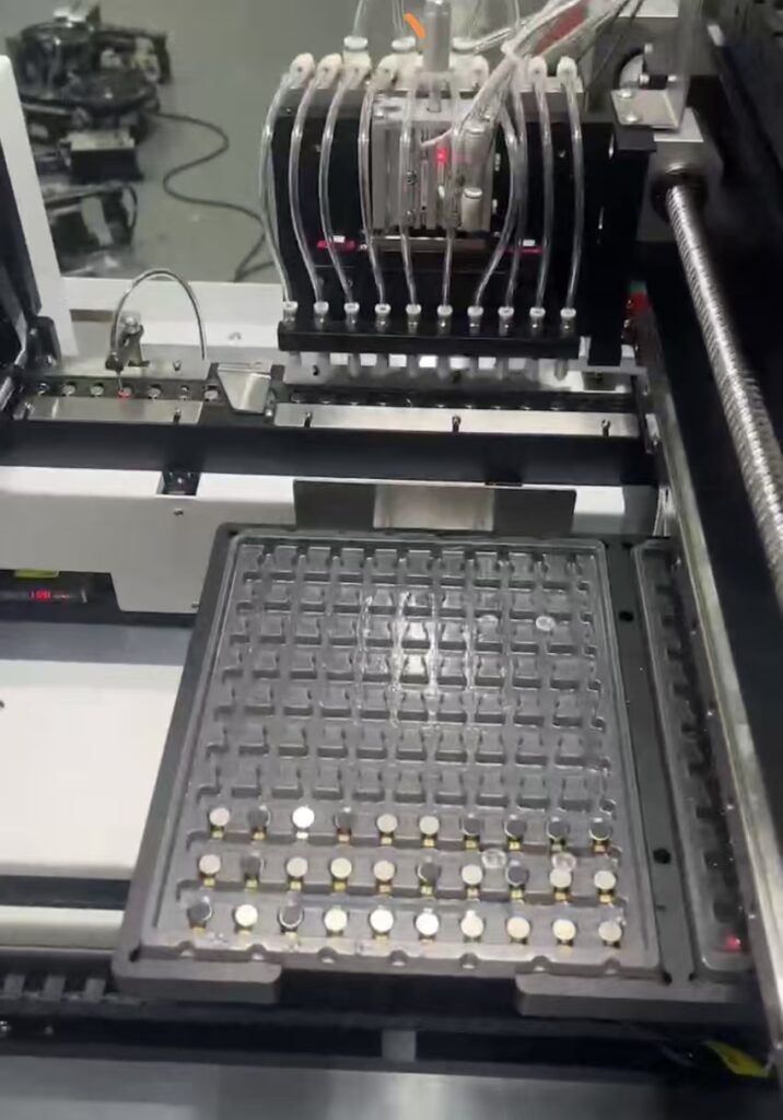 transfer tray packaging to tape packaging process